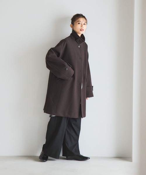 studio CLIP コート アウター ステンカラーコート レディース