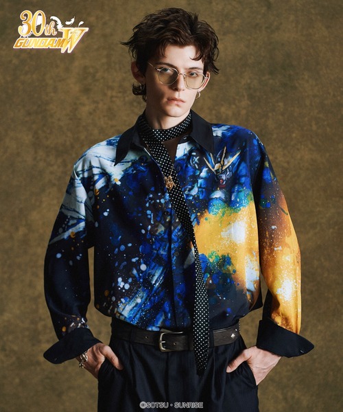 glamb 新機動戦記ガンダムW ヒイロ・ユイ ウイングガンダムゼロシャツ glamb（グラム） シャツ Wing Gundam Zero Shirt/ウイングガンダムゼロ