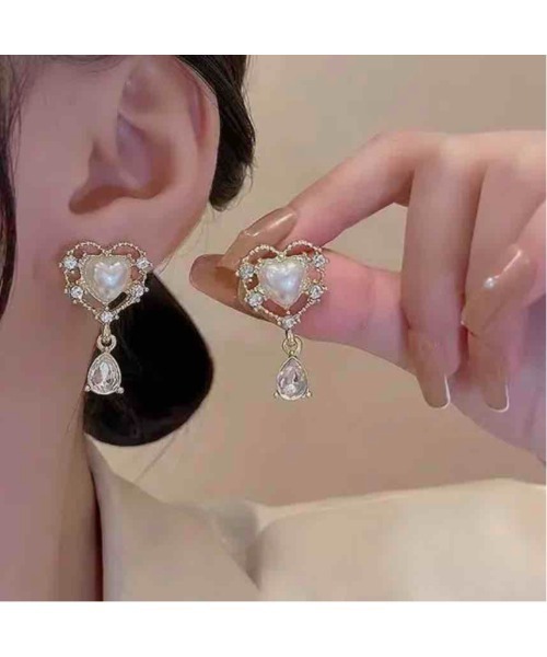 TONE（トネ） ピアス 「88eighty-eight」ゴールドハートキラキラ