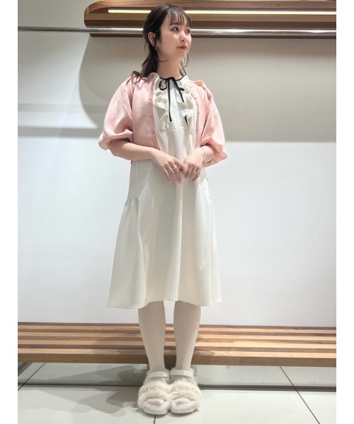 「FURFUR」 ノースリーブワンピース FREE ホワイト レディース_画像5