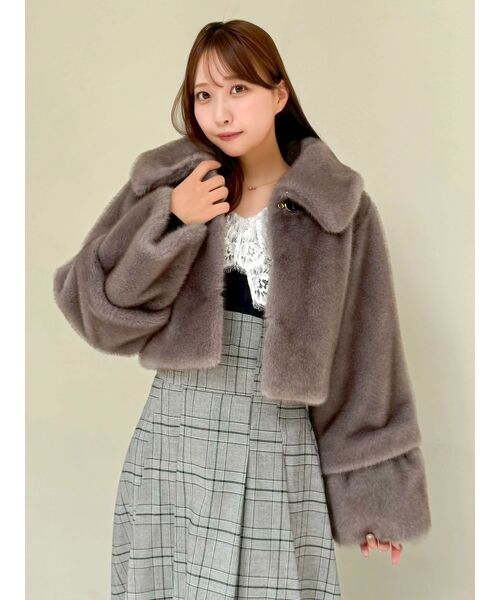 dazzlin（ダズリン） コート アウター ビットショートミンクライク