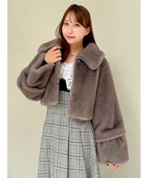 dazzlin（ダズリン） コート アウター ビットショートミンクライク