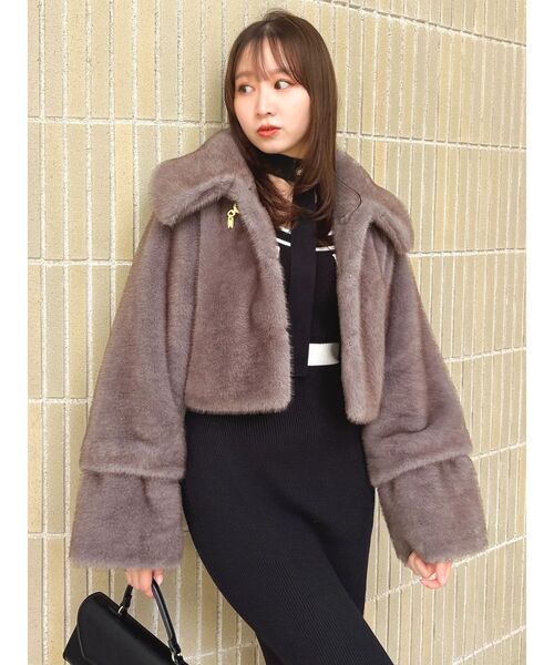 dazzlin（ダズリン） コート アウター ビットショートミンクライク