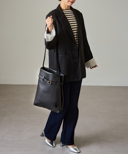 「MAISON BREEZE」 トートバッグ FREE グレイッシュベージュ レディース_画像6