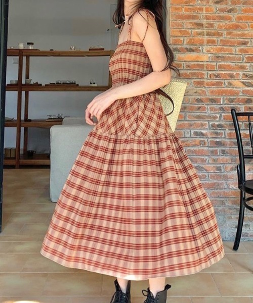 「LADY LIKE」 キャミソールワンピース M ベージュ レディース_画像4