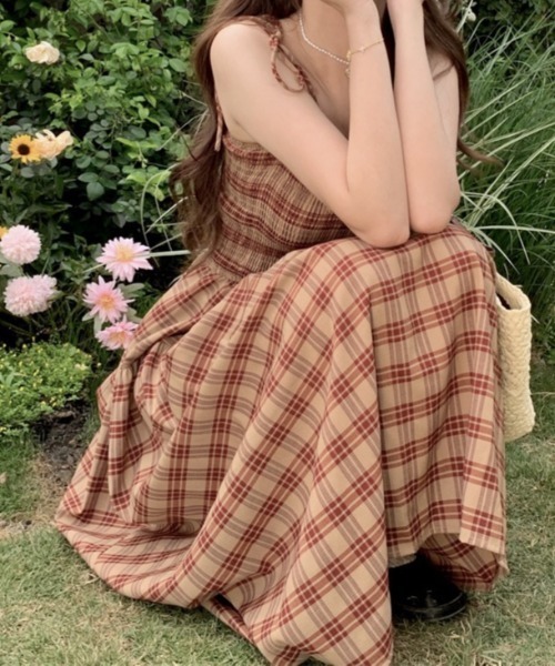 「LADY LIKE」 キャミソールワンピース M ベージュ レディース_画像9