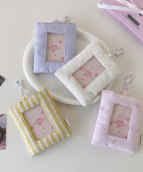 LYEON（リヨン） カードケース 推し活トレカホルダー/ハート刺繍カード