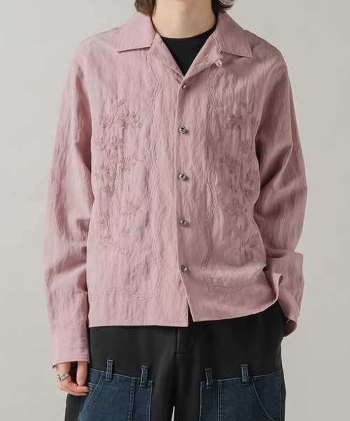 Casper John（キャスパージョン） シャツ Flower embroidery shirts