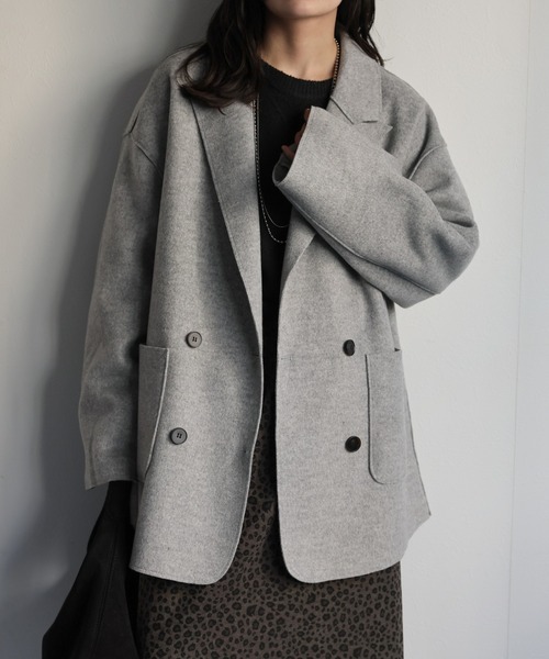 ap retro コート チェスターコート ウールダブルテーラードコート / P