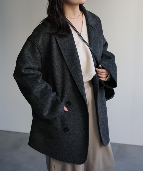 ap retro コート チェスターコート ウールダブルテーラードコート / P