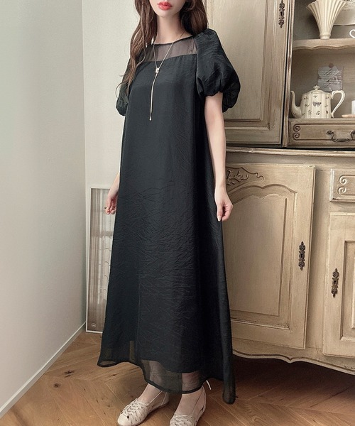 「Meiru」 半袖ワンピース SMALL クリーム レディース_画像5