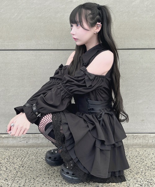 ililil（イルイルイル） 長袖ワンピース FREE ブラック レディース