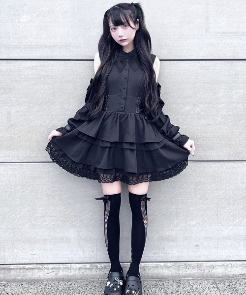 ililil（イルイルイル） 長袖ワンピース FREE ブラック レディース