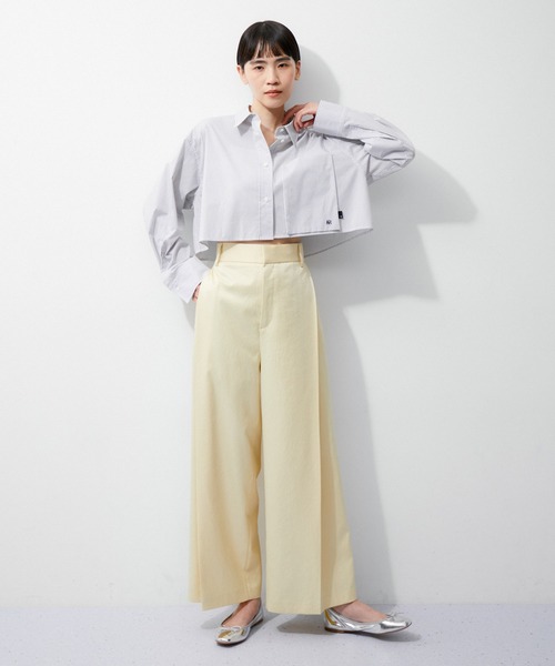 「ADAM ET ROPE'」 バレエシューズ 23.5cm シルバー レディース_画像4