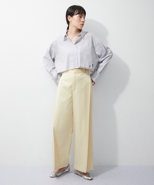 「ADAM ET ROPE'」 バレエシューズ 23.5cm シルバー レディース_画像5