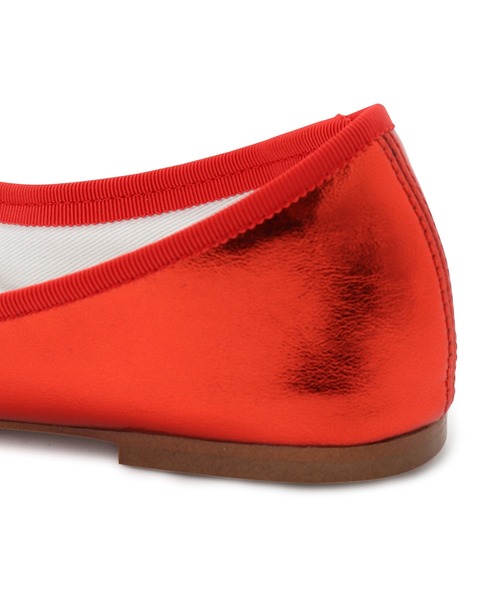 「ADAM ET ROPE'」 バレエシューズ 23.5cm シルバー レディース_画像9