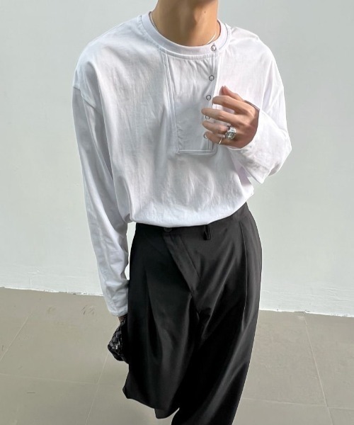 「FreeZone」 スウェットカットソー F ブラック メンズ_画像3