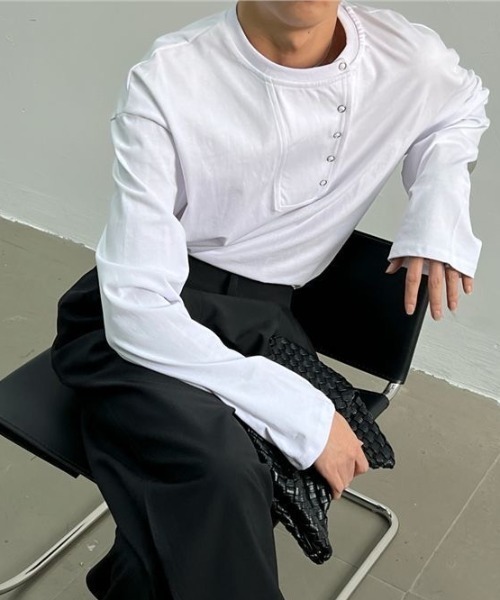 「FreeZone」 スウェットカットソー F ブラック メンズ_画像8