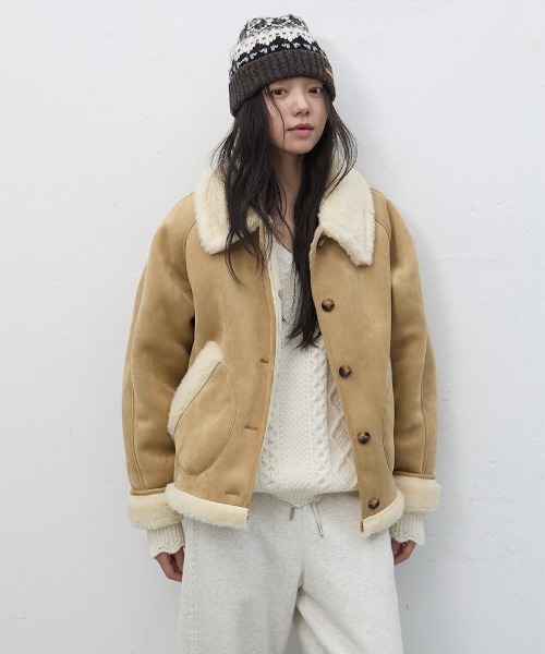 GENERAL IDEA ムートンコート ボアコート shearing callor mustang