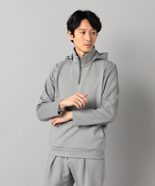 COMME CA MEN（コムサメン） パーカー ダウンファブリック ハーフ