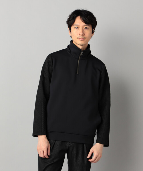 COMME CA MEN（コムサメン） パーカー ダウンファブリック ハーフ