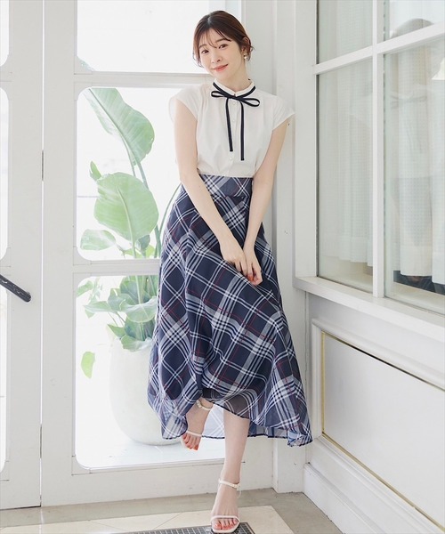 「SWINGLE」 フレアスカート FREE ホワイト系その他6 レディース_画像6