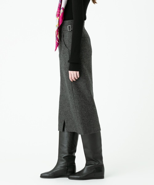 「allureville」 スカート 2 グレー レディース_画像3