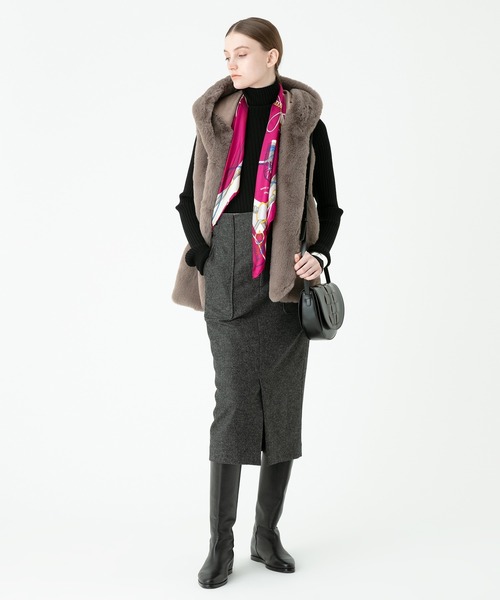 「allureville」 スカート 2 グレー レディース_画像7