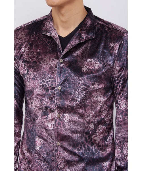 TORNADO MART（トルネードマート） シャツ レオパードローズプリント