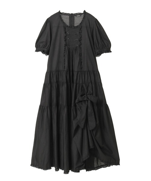 ピンクハウス　たくし上げリボン付きロングワンピース PINK HOUSE（ピンクハウス） ワンピース たくし上げリボン付きローン