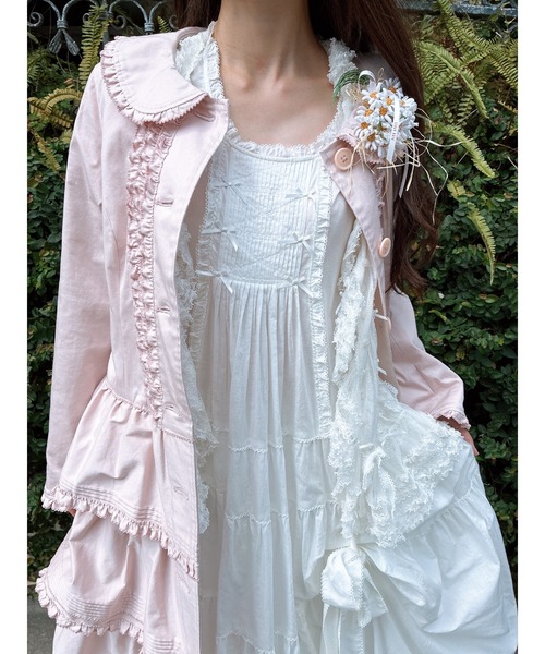 PINK HOUSE（ピンクハウス） ワンピース たくし上げリボン付きローン