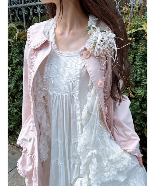 PINK HOUSE（ピンクハウス） ワンピース たくし上げリボン付きローン