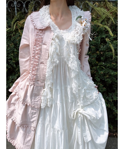 PINK HOUSE（ピンクハウス） ワンピース たくし上げリボン付きローン