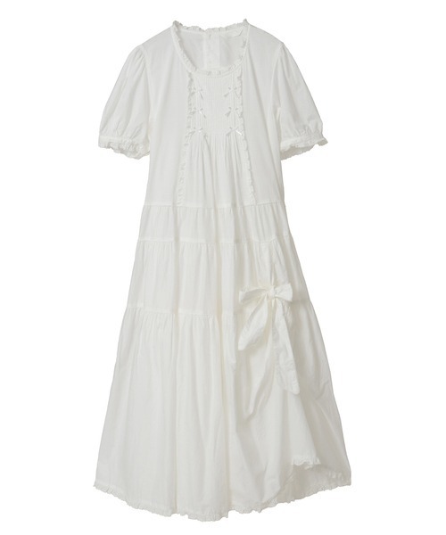 PINK HOUSE（ピンクハウス） ワンピース たくし上げリボン付きローン