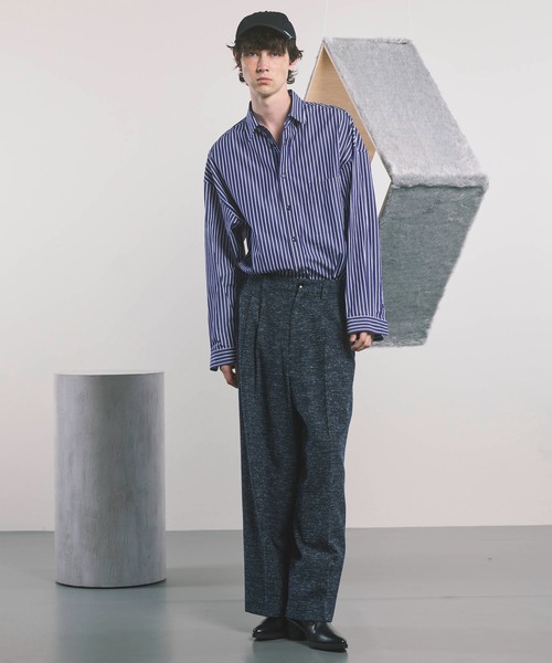 MAISON SPECIAL（メゾンスペシャル） 長袖シャツ 2 ネイビー メンズ