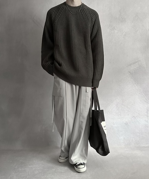 「SERACE」 カーゴパンツ M チャコールグレー メンズ_画像4