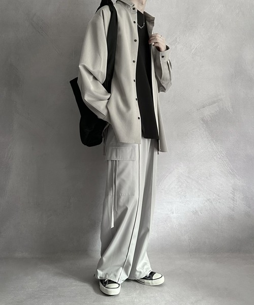 「SERACE」 カーゴパンツ M チャコールグレー メンズ_画像9