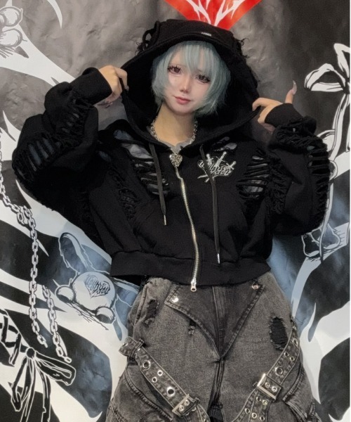 BACKSTAGE PASS（バックステージパス） パーカー DESTROY HOODIE-VEIN