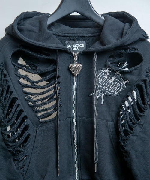 BACKSTAGE PASS（バックステージパス） パーカー DESTROY HOODIE-VEIN