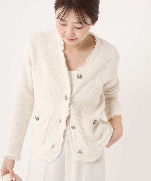 「Plage」 ツイードジャケット FREE ブラック レディース_画像2