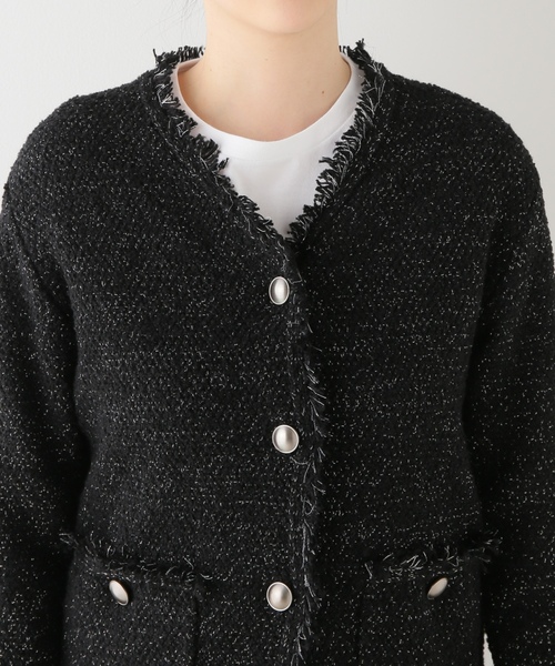 「Plage」 ツイードジャケット FREE ブラック レディース_画像7