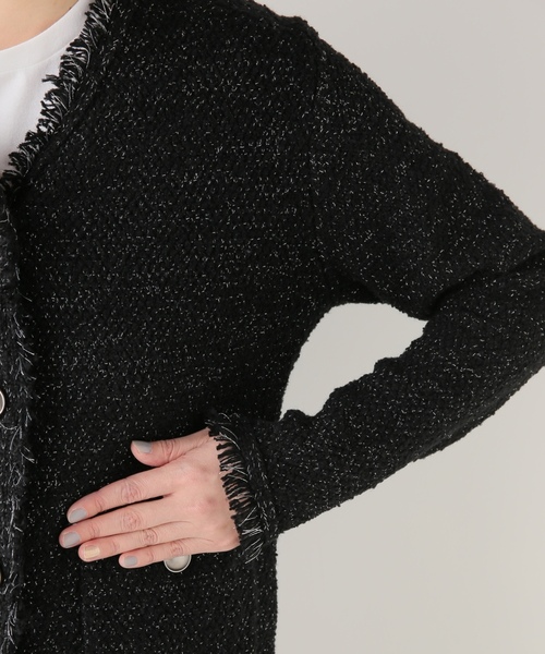 「Plage」 ツイードジャケット FREE ブラック レディース_画像10