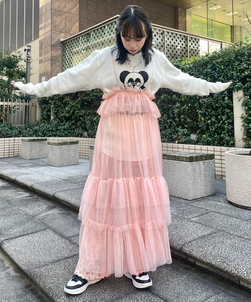 「Candy Stripper」 長袖カットソー 2 ヘザーグレー レディース_画像2