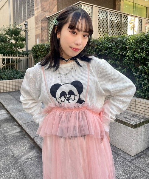 「Candy Stripper」 長袖カットソー 2 ヘザーグレー レディース_画像7