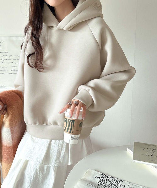 「Java」 プルオーバーパーカー LARGE ブラック レディース_画像9