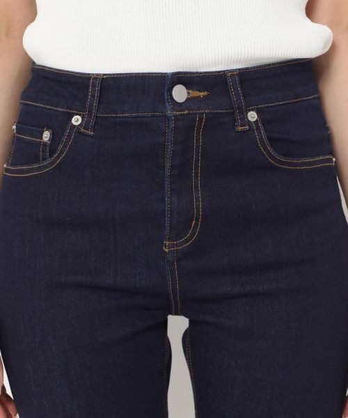 「mysty woman」 スキニーデニムパンツ LARGE ブラック レディース_画像2