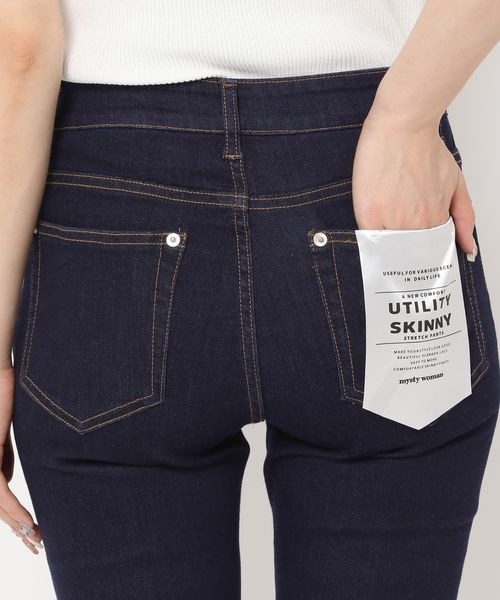 「mysty woman」 スキニーデニムパンツ LARGE ブラック レディース_画像5