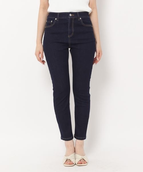 「mysty woman」 スキニーデニムパンツ LARGE ブラック レディース_画像6