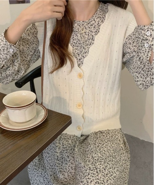 「gossip！ロサンゼルス」 ニットベスト FREE マスタード レディース_画像7