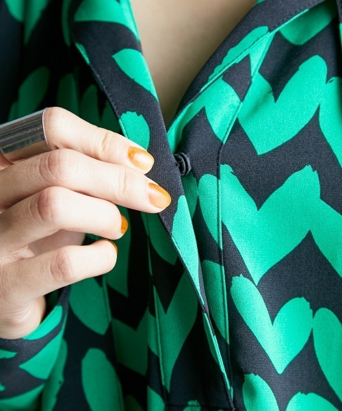 「GEVS.」 長袖ワンピース LL グリーン レディース_画像5